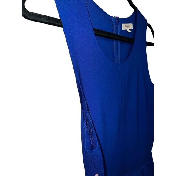 Madewell Sleeveless Silouette Ponte Scuba Telegraph Royal Cobalt Blue Dress sz S - Picture 6 of 10